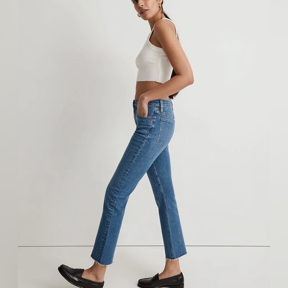 Madewell Midrise Kick out Crop Jean